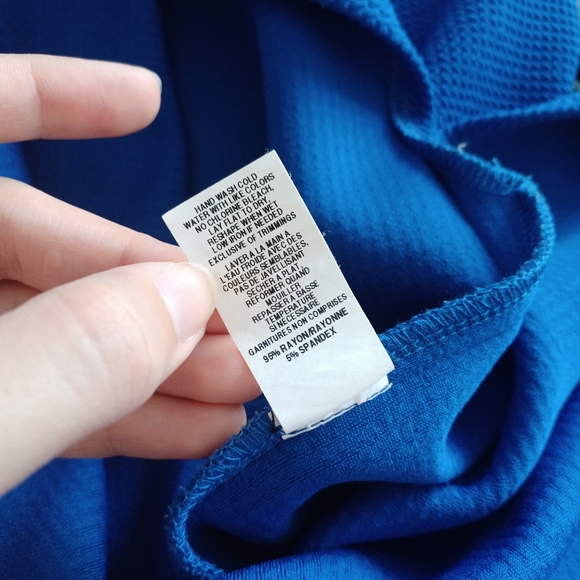 ⚡️SALE⚡️Antistar Cobalt Blue Scuba Maxi Dress with Slit - Picture 12 of 13